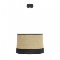 Distribuidor - Lâmpadas Diversas | Colgantes Moderno | COLGANTE TIETAR 1XE27 SACO/NEGRO REGX40X40 CM Ref: 186694009